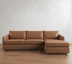 Charlotte Leather Chaise Sectional (100"&ndash;112")