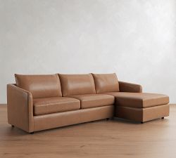 Charlotte Leather Chaise Sectional (100"&ndash;112")