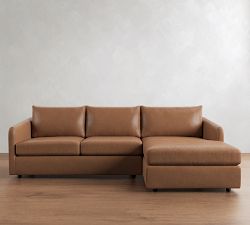 Charlotte Leather Chaise Sectional (100"&ndash;112")