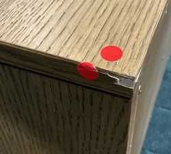 Open Box: Andes Nightstand (27.5") - Amber Oak, Gunmetal