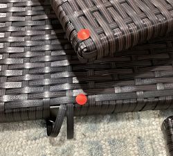 Open Box: Benson Outdoor Wicker Pool Storage Caddy - Brown