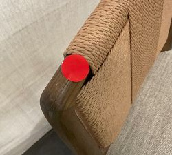 Open Box: Eaton Upholstered Bar Stool (31") - Alcala Wheat, Tan Oak