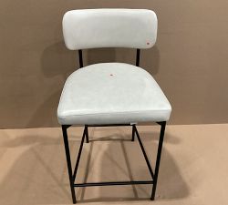 Open Box: Maison Leather Counter Stool (24") - Statesville Pebble, Antique Bronze