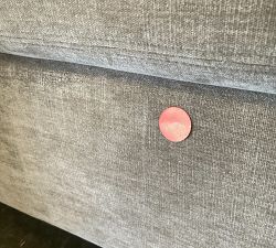 Open Box: PB Comfort Modern Square Arm Ottoman, Memory Foam Cushions - Performance Luxe Chenille Taupe, Seadrift
