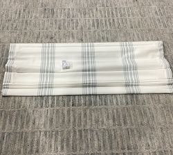 Open Box: Riviera Striped Roman Blackout Shade (44"W x 64"L) - Porcelain Blue