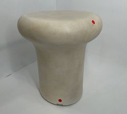 Open Box: Vila Concrete Round Outdoor Drink Table (18") - Sand
