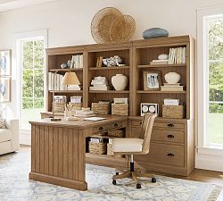 Aubrey Peninsula Desk with Storage (108")