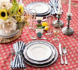 Turquoise Handcrafted Metal Band Napkin Rings - Set of 4
