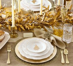 Shimmering Gold Charger Plates - Set of 4