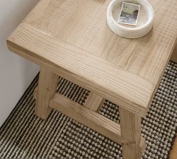 Farmhouse Trestle Rectangular Side Table (18")