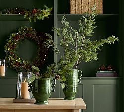 Faux Green Pine Branch