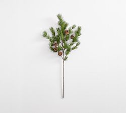 Faux Green Pine Branch