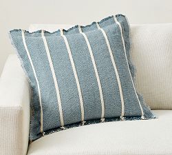 Striped Flange Pillow Cover