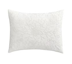 Floral Embroidered Percale Sham