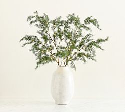 Faux Lit Green Cedar Branch