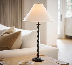 Harper Twisted Metal Table Lamp (24")