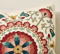Paige Suzani Embroidered Pillow Cover