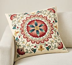 Paige Suzani Embroidered Pillow Cover