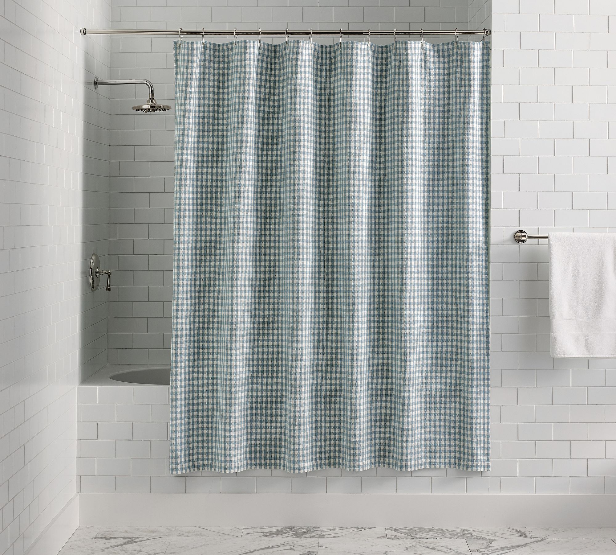 Blaine Check Shower Curtain by Pottery Barn