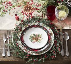 Holly Berry Stoneware Appetizer Plates - Set of 8