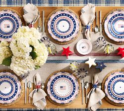 Cabana Americana Outdoor Melamine Dinner Plates - Set of 4