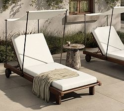 Sorel Teak Outdoor Chaise Lounge