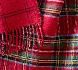 Plaid Reversible Wool Throw