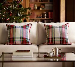 Stewart Plaid Grosgrain Pillow Cover