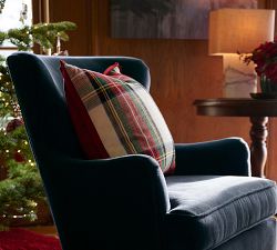 Stewart Plaid Grosgrain Pillow Cover