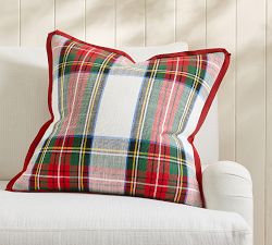 Stewart Plaid Grosgrain Pillow Cover