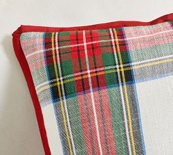 Stewart Plaid Grosgrain Pillow Cover
