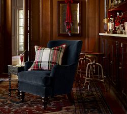 Stewart Plaid Grosgrain Pillow Cover