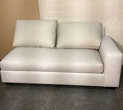 Open Box: Big Sur Square Arm Right Loveseat with Bench Cushion - Performance Chateau Basketweave Oatmeal