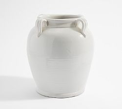 Open Box: Emery Ceramic Vase, Large, (14"H) - White