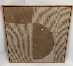 Open Box: Geometric Wall Art (37" Sq.) - Brown/Taupe