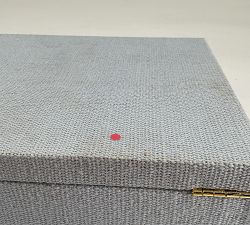 Open Box: Hampton Jewelry Box, Large (13"W) - Bright Chambray