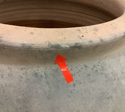 Open Box: Tuscany Terra Cotta Vase (13.75"Diam. x 20.25"H) - Rustic Black