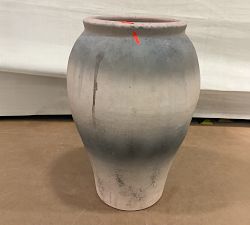 Open Box: Tuscany Terra Cotta Vase (13.75"Diam. x 20.25"H) - Rustic Black