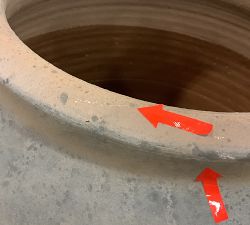 Open Box: Tuscany Terra Cotta Vase (13.75"Diam. x 20.25"H) - Rustic Black