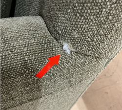 Open Box: Tyler Square Arm Upholstered Armchair without Nailheads (36") - Performance Casual Chenille Dark Moss, Espresso