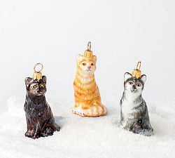 Heirloom Handmade Cat Ornaments