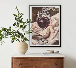 Poured Pinot Framed Print