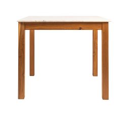 Jardine Square Teak &amp; Marble Dining Table (35"w)