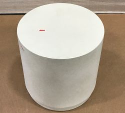 Open Box: Pomona Concrete Round Outdoor Side Table (18") - White