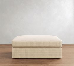Open Box: Westwood Sectional Ottoman without Storage - Performance Chunky Basketweave Oatmeal
