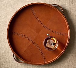 Baseball Leather Bar Tray