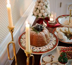 Nostalgic Christmas Icon Stoneware Cake Stand
