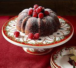 Nostalgic Christmas Icon Stoneware Cake Stand