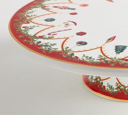 Nostalgic Christmas Icon Stoneware Cake Stand