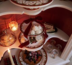 Nostalgic Christmas Icon Stoneware Tiered Stand